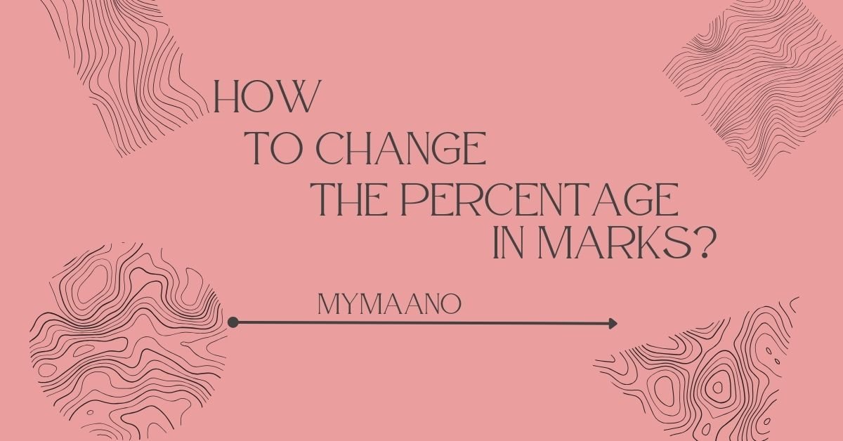 How to change the percentage in marks?