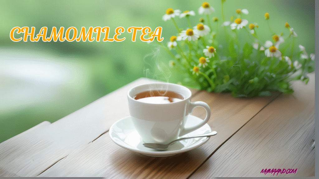 A cup of chamomile tea, a safe choice after tooth extraction.