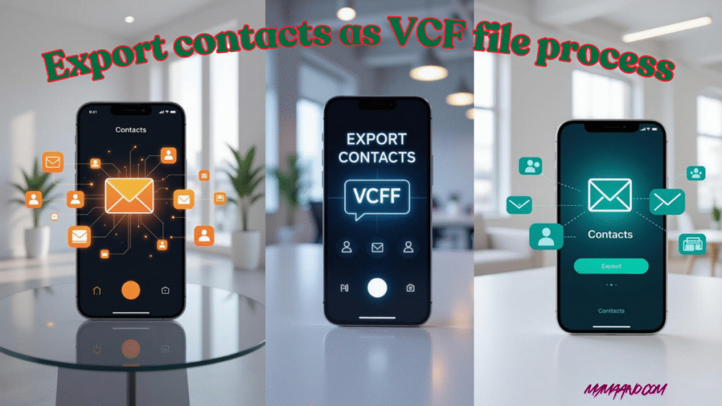 Export contacts using VCF file