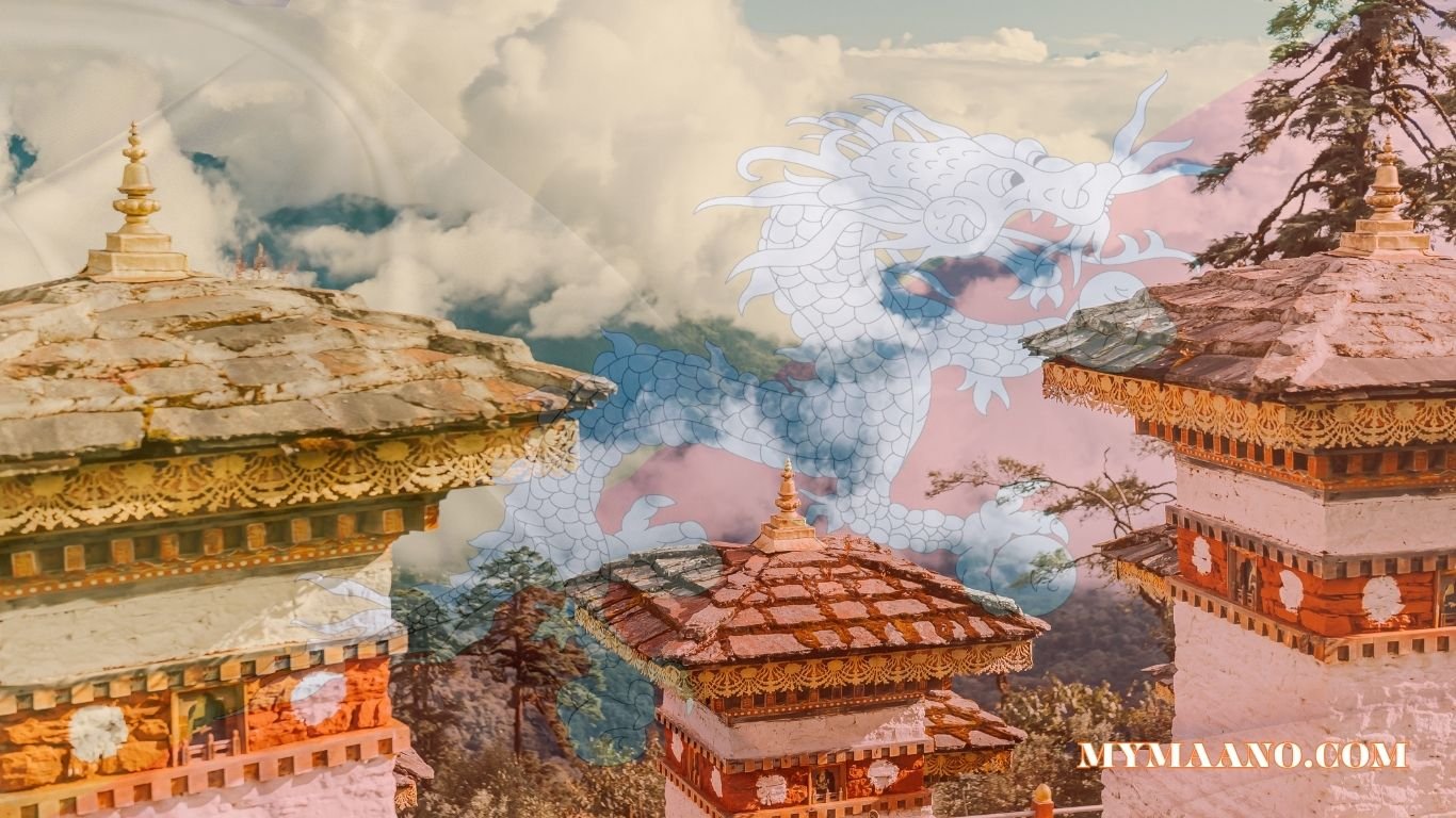 Indian travelers exploring Bhutan 2025 – Paro valley view and traditional Bhutanese architecture under clear blue sky